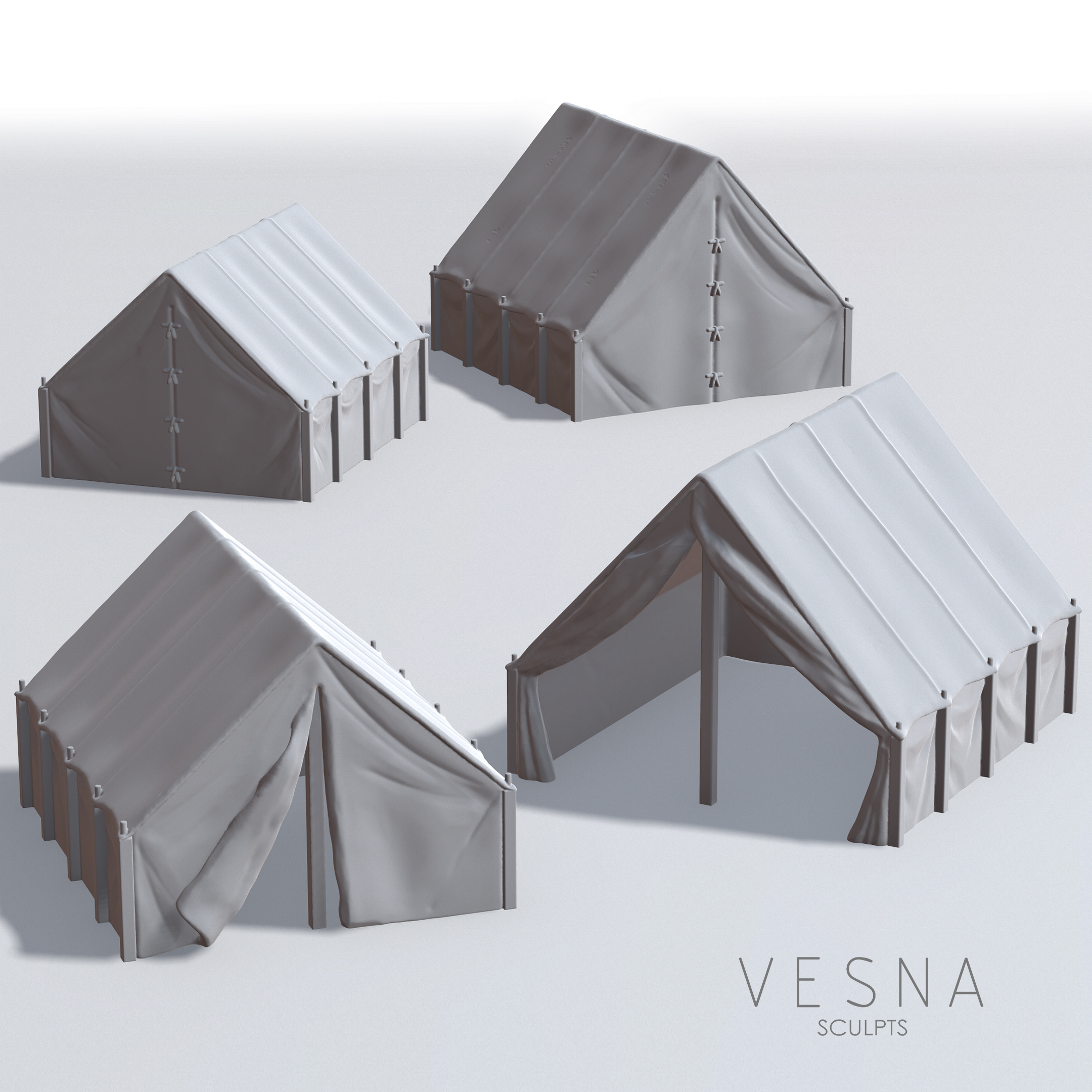 XIX CENTURY WALL TENTS